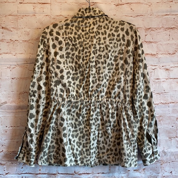 Lily Aldridge Velvet Aziya leopard army jacket S - Picture 8 of 12